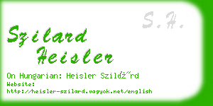 szilard heisler business card